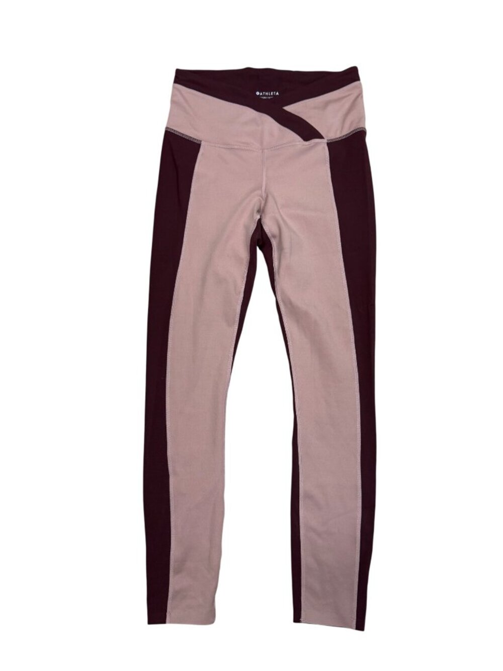Athleta Womens Chroma 7/8 Ultra Tight Burgundy / Pink XS